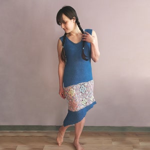 Crochet dress midi summer beach knit tank floral dress