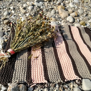Mothers day gift ideas ,Carpet Crochet, carpet knit, rope rug,cord rug, natural bath mat, toilet,wc, child rug,  bath rug, place mat