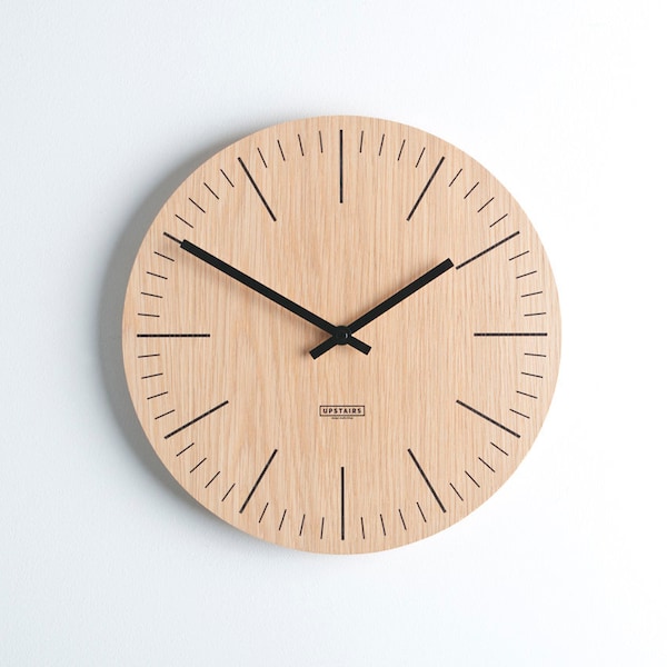 Modern Wood Clock Etsy