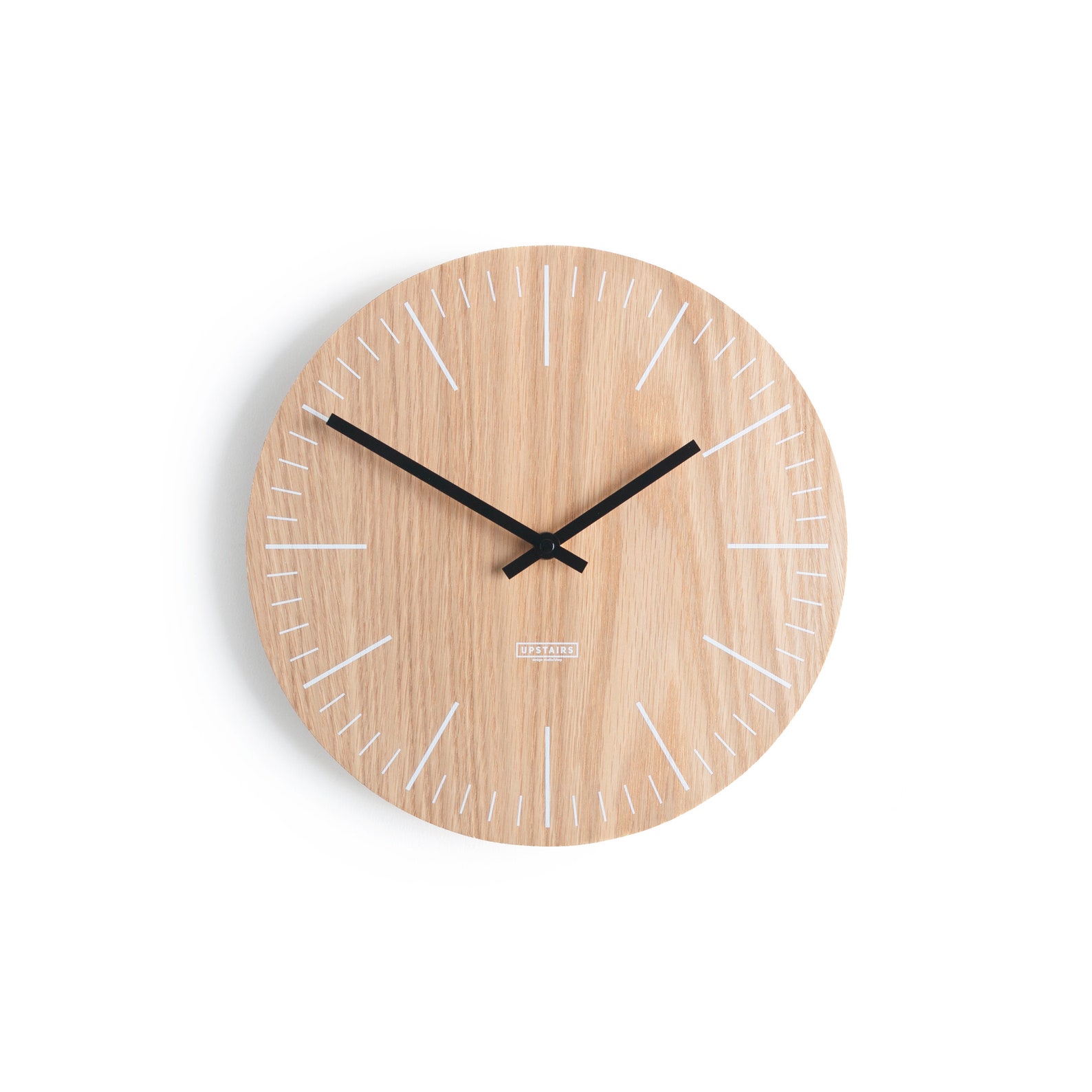 Wooden Wall Clock - Modern Minimal Design - Home Decor - Natural Wood ...