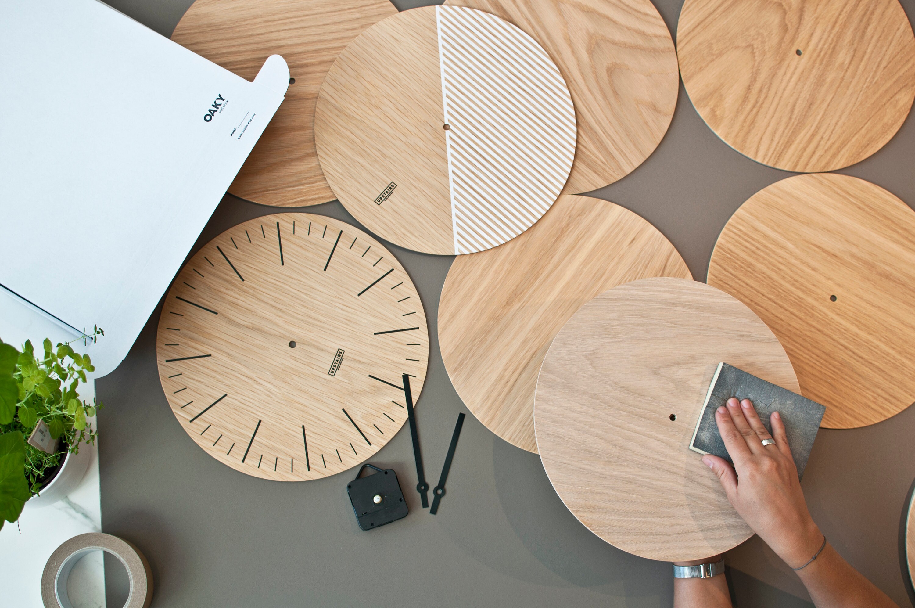 Wooden Wall Clock - Modern Minimal Design - Home Decor - Natural Wood ...