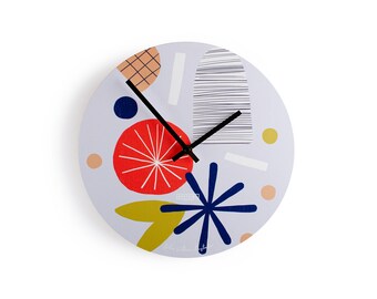 Wooden clock - silent movement - modern minimal design - home decor - abstract - large wall clock - wood - art- wall clocks