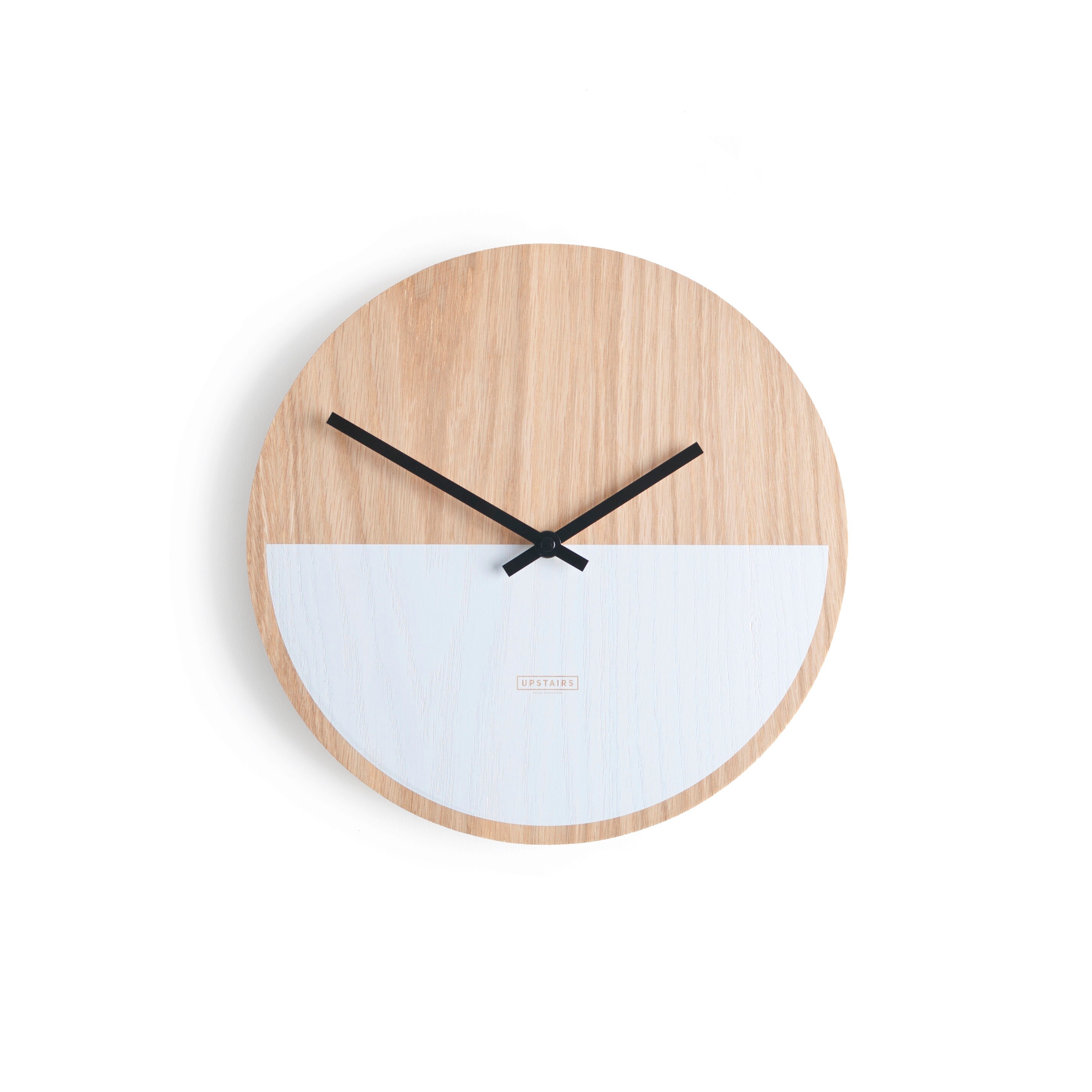 Wooden Wall Clock - Modern Minimal Design - Home Decor - Natural Wood ...