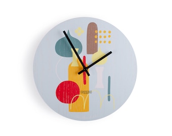 Wooden clock - silent movement - modern minimal design - home decor - abstract - large wall clock - wood - art- wall clocks