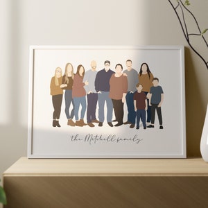 Faceless Family Portrait | Custom Family Portrait | Personalized Valentines Anniversary Gift | Miscarriage and Memorial Gift | Digital File