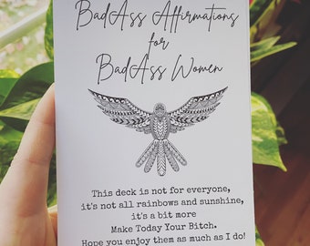 Affirmation Card Deck - Badass Woman, Affirmations for women, self care deck, affirmation deck