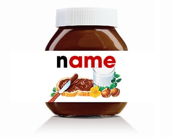 Personalised Original Theme Label For Nutella Jar 750gr & 400gr