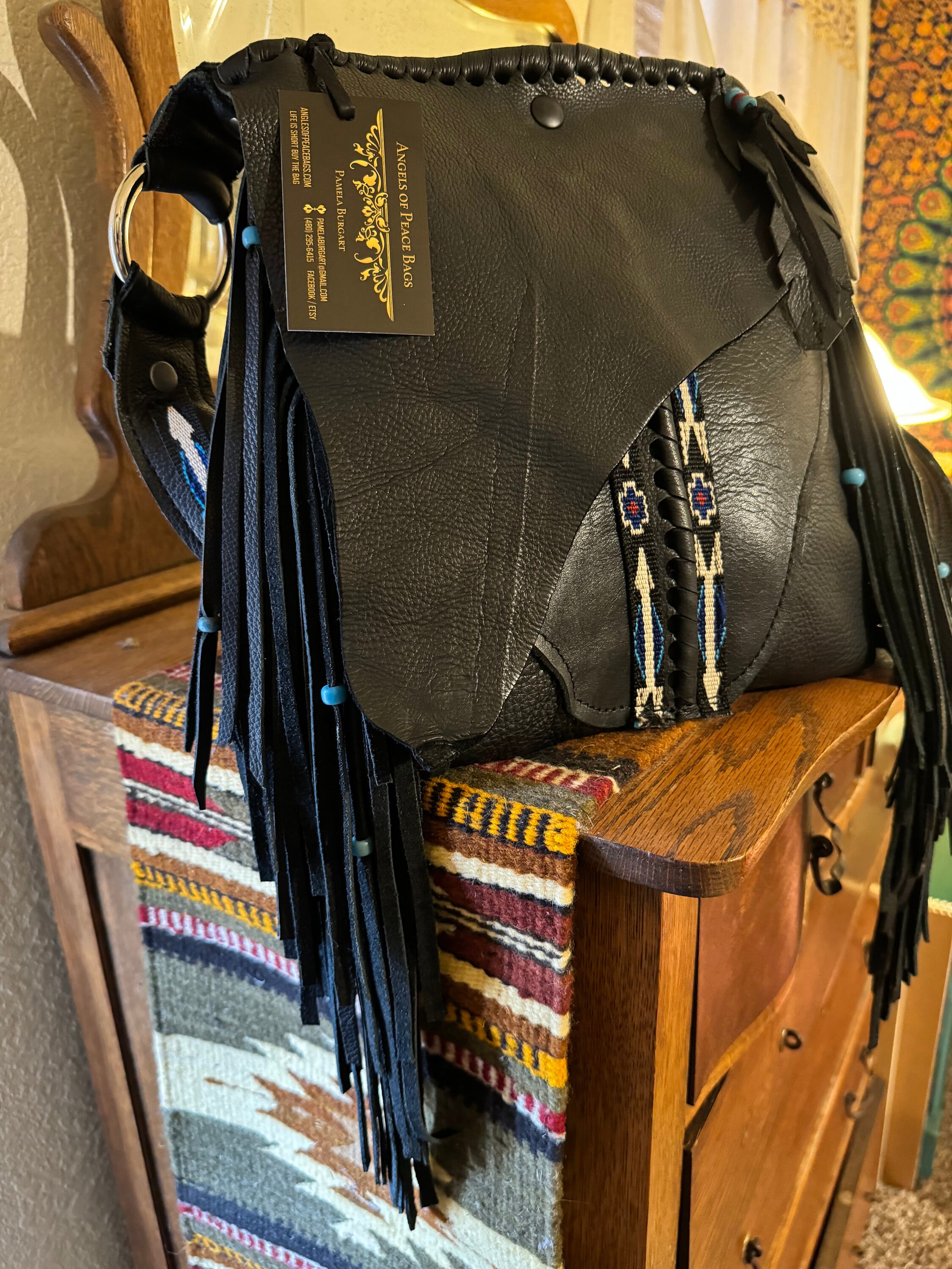 Eitha Black Fringe Flow Hobo Bag main image 0