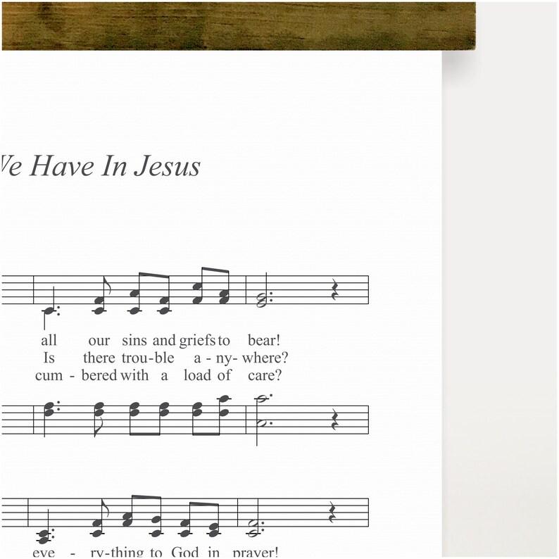 What a friend we have in jesus hymn bible verse hanging etsy