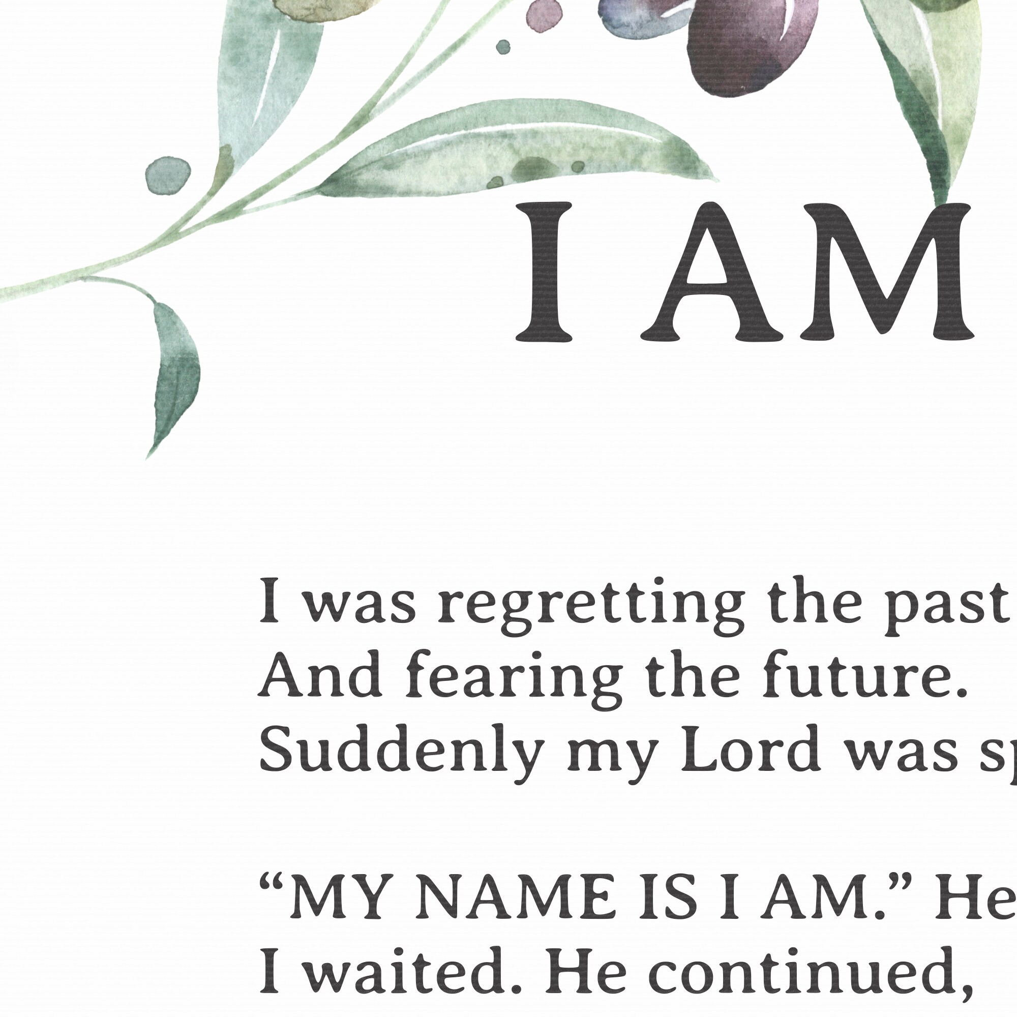 My Name Is I AM God Is Near Christian Hanging Canvas Sign Etsy