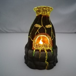 RUST Furnace Furious Volcano 3d printed and painted glow in the dark handmade with lighter | Fan Art | Gamer Gift | Online Game |