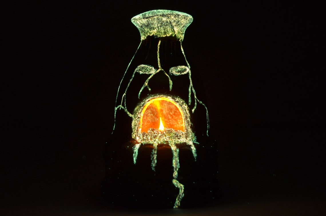 RUST Furnace Furious Volcano 3d Printed and Painted Glow in the Dark