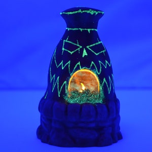 RUST Furnace Jack O Lantern 3d gedruckt und bemalt im Dunkeln leuchten handgemacht mit Feuerzeug | Fan Art | Zocker Geschenk | Online-Spiel |