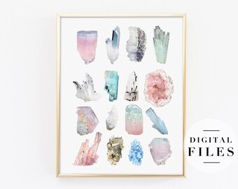 crystal print etsy