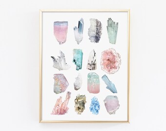 Gemstone Wall Art Etsy