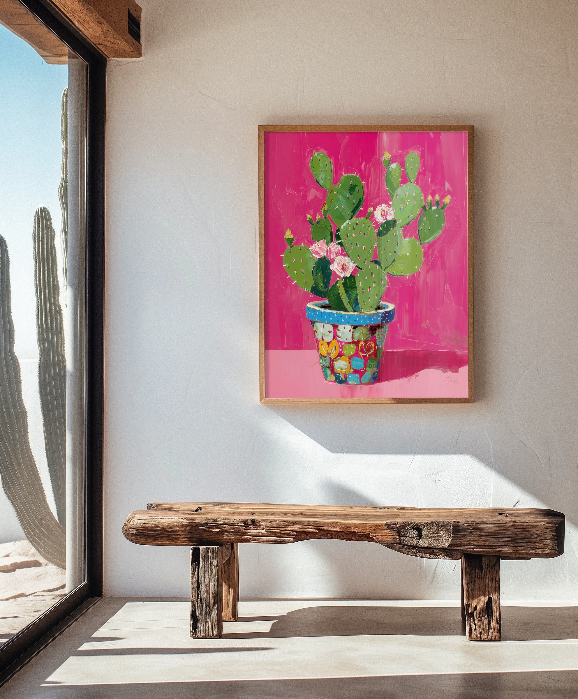Prickly Pear Cactus Art Print: Southwestern Desert Decor - Etsy