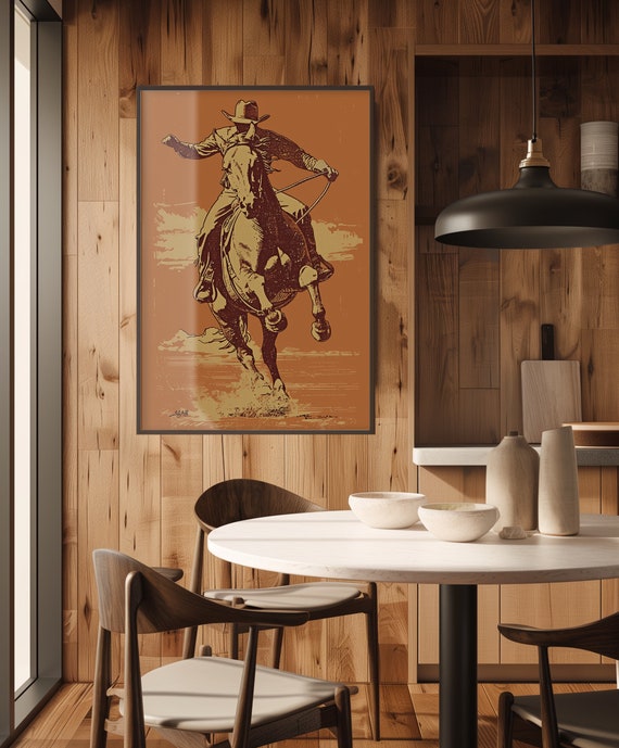 Rider and Galloping Horse Art Print Rider and Galloping Horse Art Print