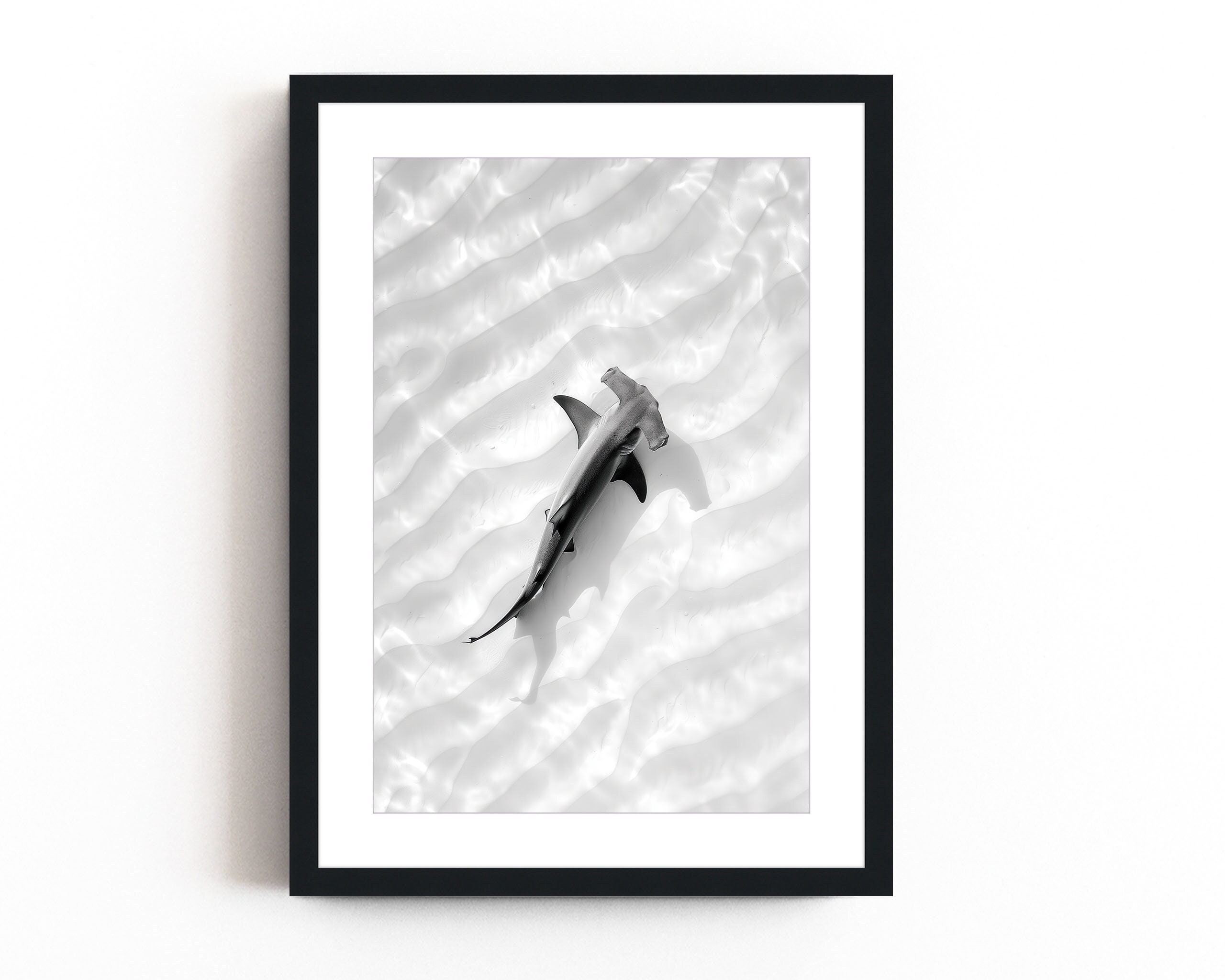 HAMMERHEAD Shark Art Print | Minimalist Tropical Wall Decor | Modern Ocean Art Prints | Nature Inspired Home Decor | Sealife Wall Art Poster