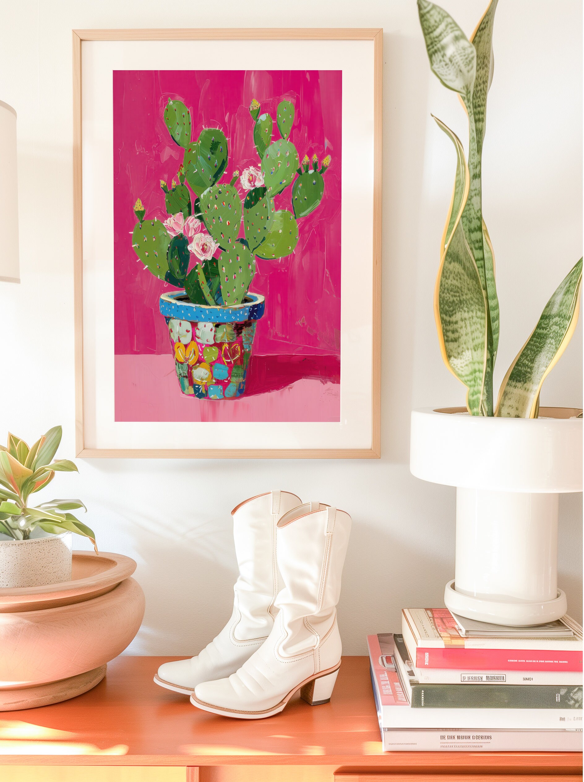 Prickly Pear Cactus Art Print: Southwestern Desert Decor - Etsy