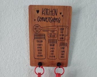 Kitchen Conversion Chart - Measuring spoon and cup holder
