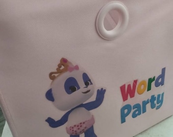 Word party storage bin