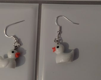 Rubber Duck look Dangle Earrings