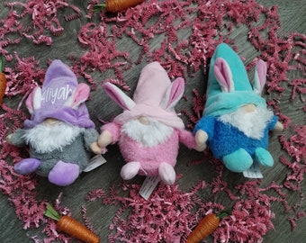 gnomos personalizados para Pascua, gnomos de Pascua, felpa personalizada, gnomo de conejito de Pascua, relleno de cesta de Pascua, relleno de cesta de Pascua