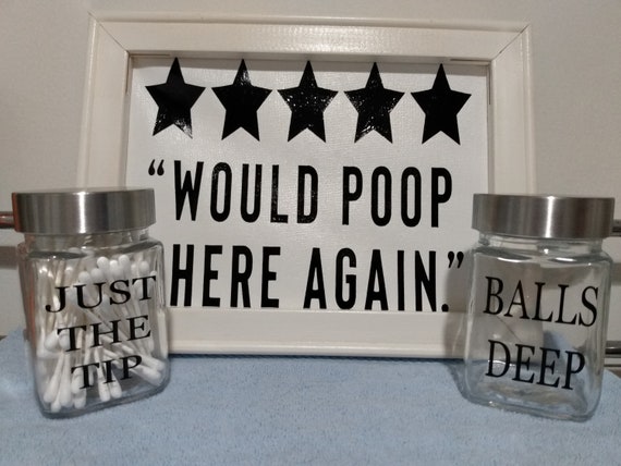 Bathroom Funny quote Jars/ Jar sayings | Etsy