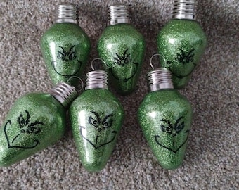 Grinch Ornaments | Stink Stank Stunk | Grinch Christmas Ornaments | Grinch Christmas Tree | Christmas Ornaments | Grinch Bulbs | Grinch Face