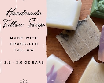 Tallow Soap Bars | Handmade with Grass-fed Beef Tallow