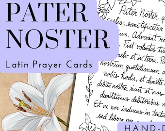 Printable Pater Noster Latin Prayer Cards (PDF)