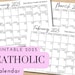 2025 Printable Catholic Monthly Calendar Liturgical Calendar With Feast ...