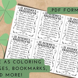 Printable St. Patrick's Breastplate Prayer Cards (PDF Download) - Etsy