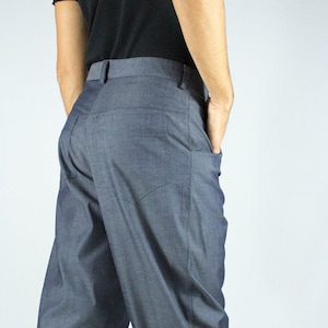 Oceano Jeans 03 Pantalon de tango pour Homme Grey/Blue
