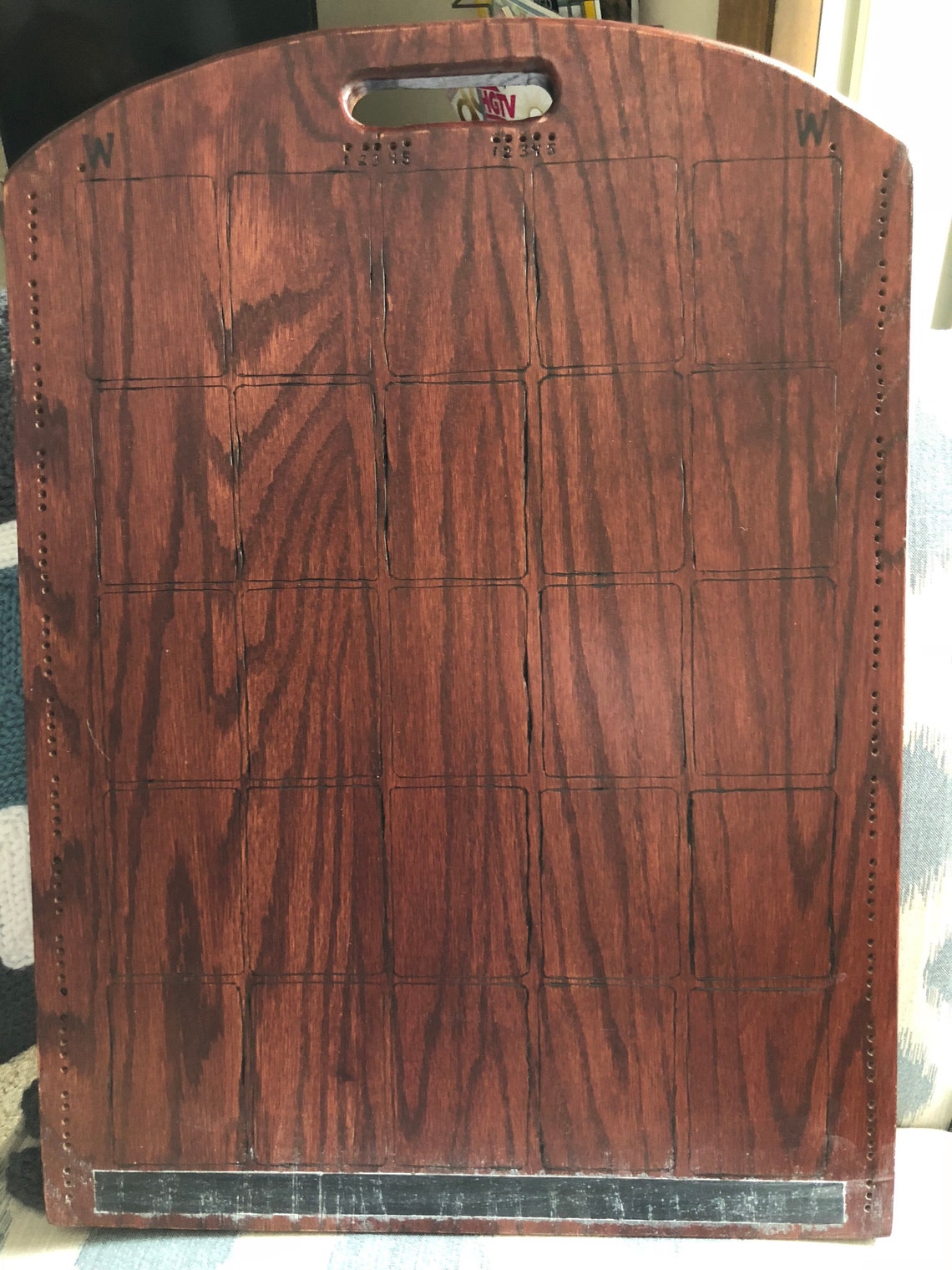 Cross Cribbage Board Oak Wood Etsy