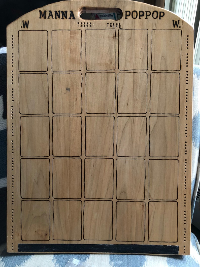 Cross Cribbage Board Maple Wood Etsy