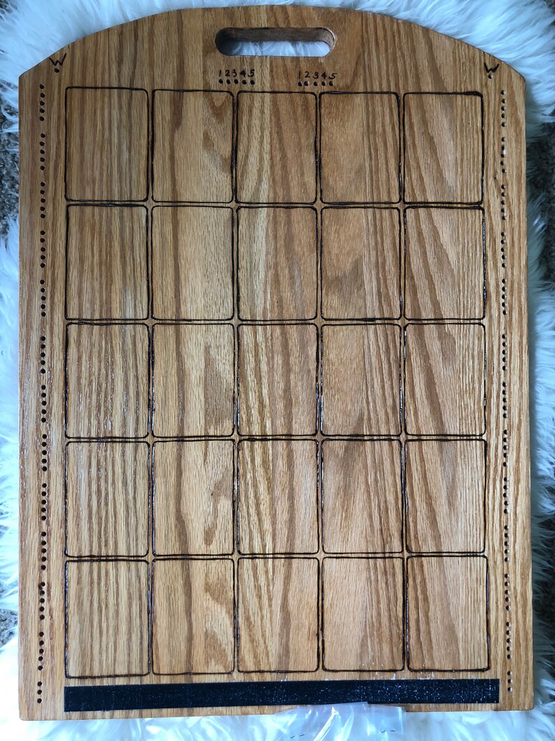 Cross Cribbage Board Oak Wood Etsy Canada