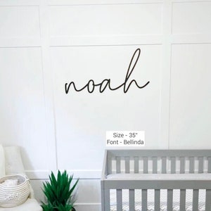 Baby Name Cutout - Nursery Name Sign - Nursery Decor - Name Cutout - Custom Baby Name Cutout - Baby Name Sign - Above crib Sign  Cutout Sign