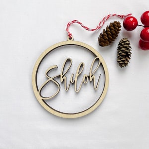 Personalized Christmas Ornament - Custom Wood Christmas Ornament - Personalized Family Ornament - Christmas Ornament - Wooden Ornament