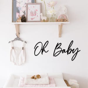 Oh Baby Sign - Oh Baby Wall Sign - Oh Baby Cutout - Baby Shower Decor - Baby Shower Wall Sign - Baby Shower Sign - Nursery Decor Baby Shower
