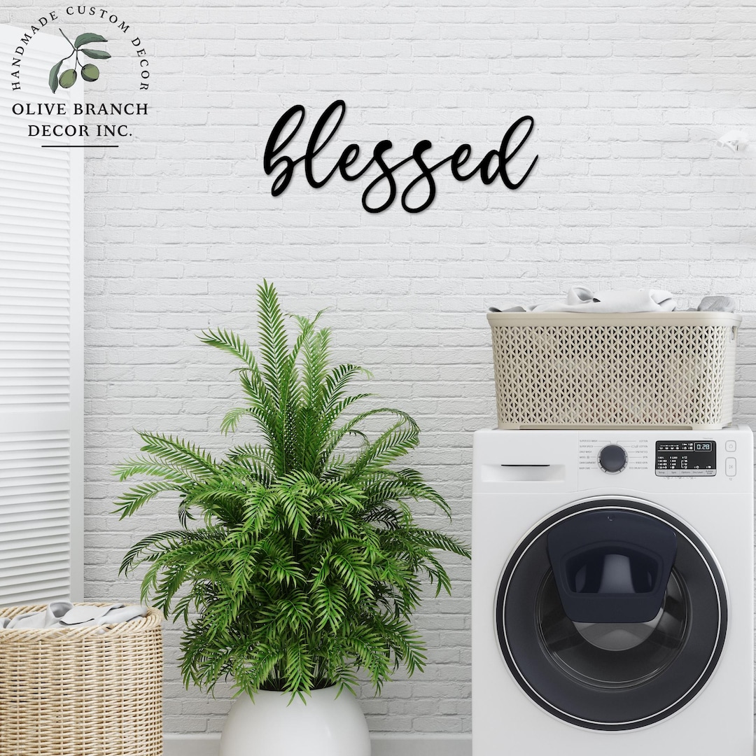 Blessed Sign - Blessed Wall Sign - Sign for Entryway - Blessed Cutout ...