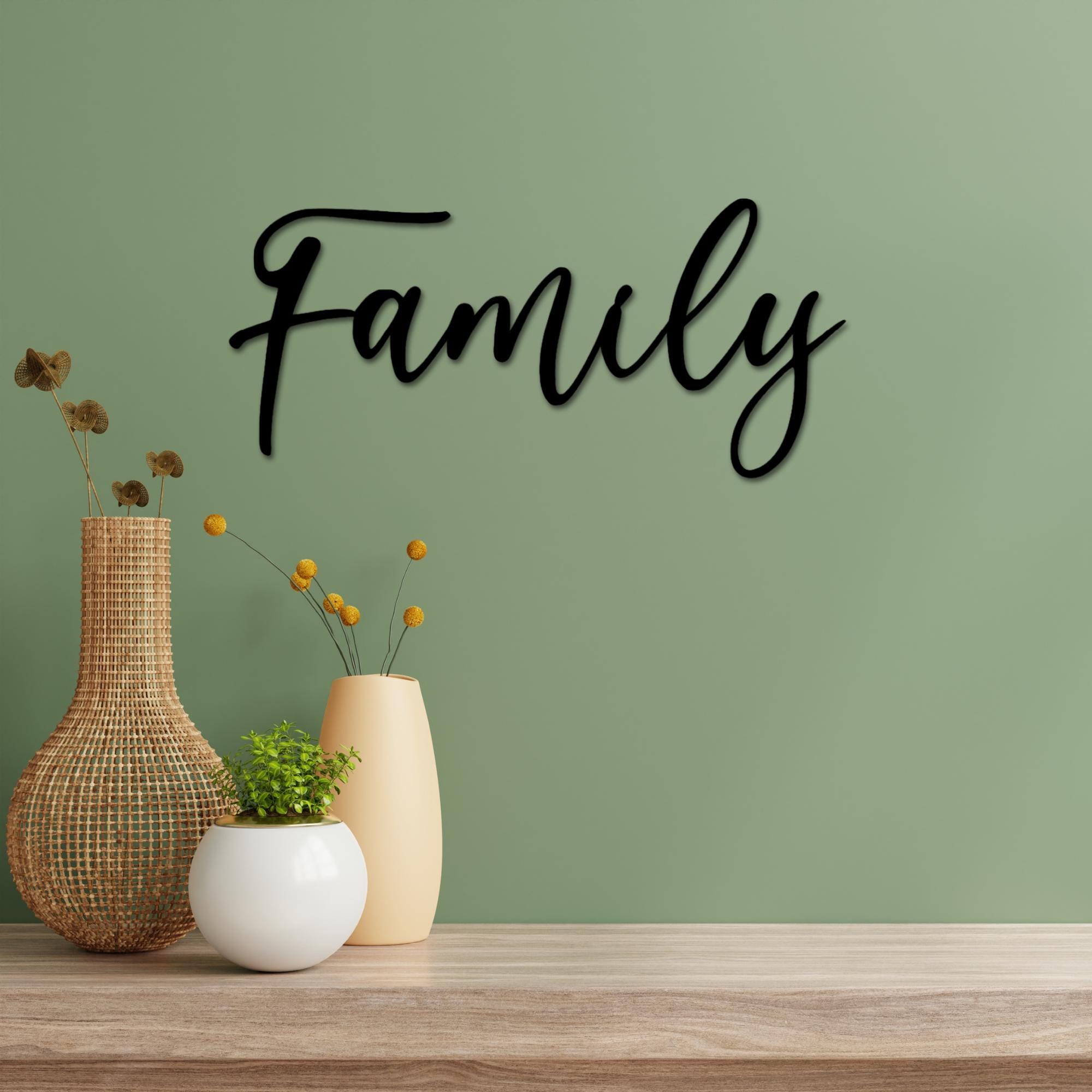 Family Sign - Family Wall Sign - Family Cutout - Living Room Wall Sign ...