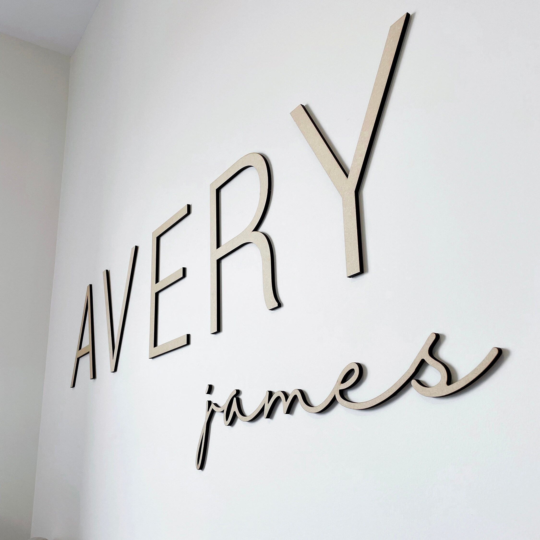 Two Names Sign Double Baby Name Sign - Nursery Decor - Nursery Name Sign - Large ...