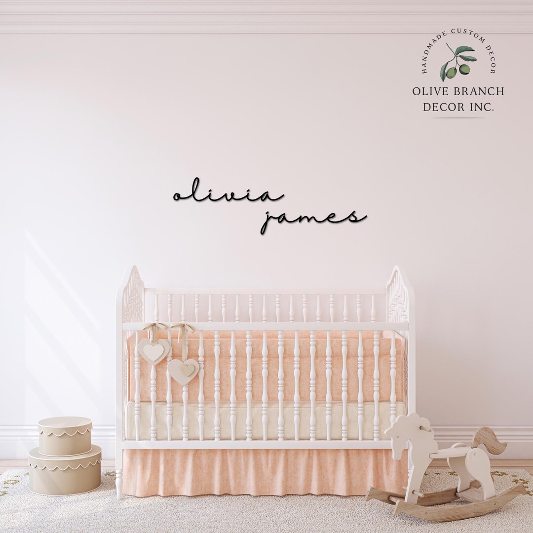 Two Names Sign Double Name Sign - Nursery Name Sign - Double Baby Name Sign - Name ...