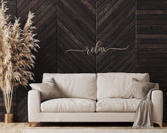 Relax Sign - Relax Wall Sign - Relax Cutout - Relax Sign for Wall - Bathroom Wall Sign - Spa Sign - Sign for Above Tub - Relax Soak Unwind
