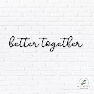 Better Together Sign - Better Together Wall Sign - Above Bed Sign - Better Together Cutout - Above Bed Wall Sign - Farmhouse Wall Sign