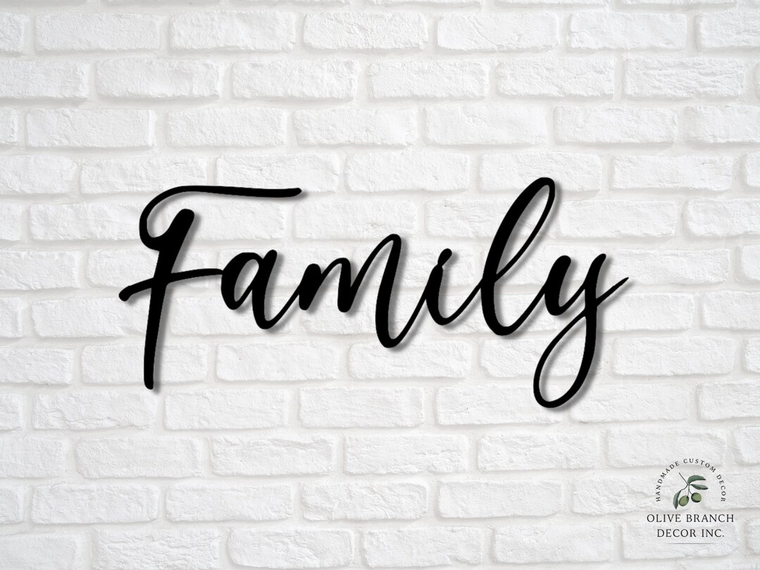 Family Sign Family Wall Sign Family Cutout Living Room Wall Sign Living