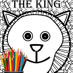King of the Jungle | Lion Coloring Page | Adult Coloring Page | Antistress Coloring | Coloring Download | Animal Lover | Coloring Animals