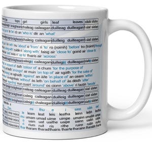 Taza Declinación del gaélico escocés Gàidhlig