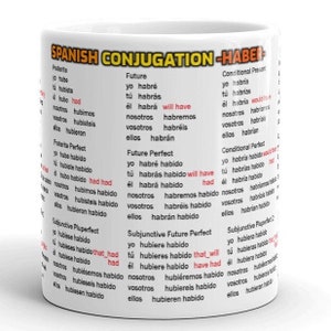 Spanish Conjugation Mug Haber Mug